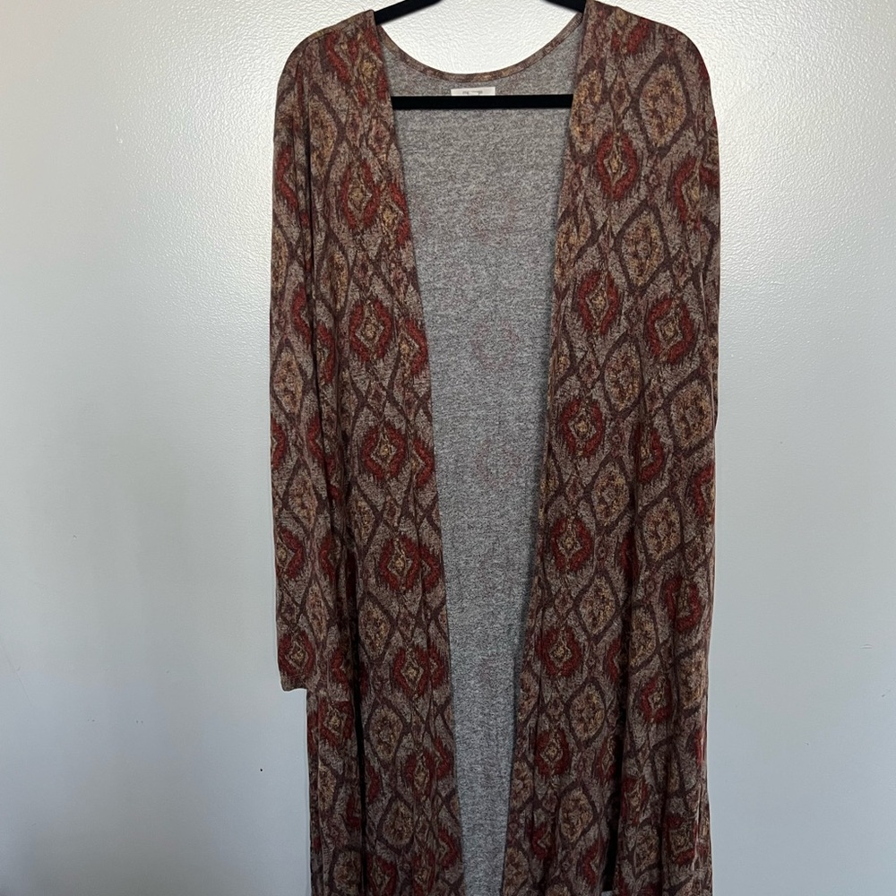 Maurices Long Open Front Cardigan Sz 3X
